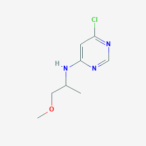 molecular formula C8H12ClN3O B1467860 6-chloro-N-(1-methoxypropan-2-yl)pyrimidin-4-amine CAS No. 1249424-70-1