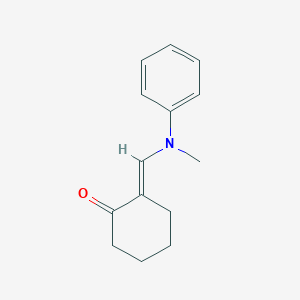 molecular formula C14H17NO B14678607 (2E)-2-[(N-methylanilino)methylidene]cyclohexan-1-one CAS No. 33739-30-9