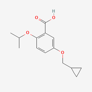 molecular formula C14H18O4 B1467861 5-(Cyclopropylmethoxy)-2-isopropoxybenzoic acid CAS No. 927908-18-7