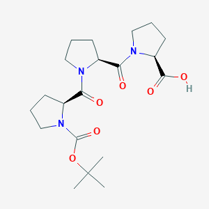 molecular formula C20H31N3O6 B14678646 1-(tert-Butoxycarbonyl)-L-prolyl-L-prolyl-L-proline CAS No. 29804-51-1