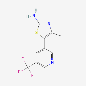 molecular formula C10H8F3N3S B1467866 4-Methyl-5-(5-(trifluoromethyl)-pyridin-3-yl)thiazol-2-amine CAS No. 1217487-59-6