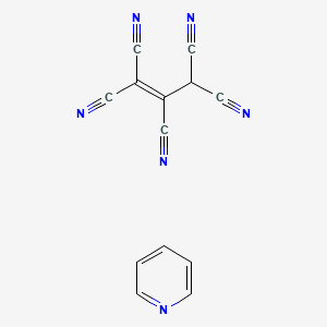 molecular formula C13H6N6 B14678712 Prop-1-ene-1,1,2,3,3-pentacarbonitrile;pyridine CAS No. 36093-10-4