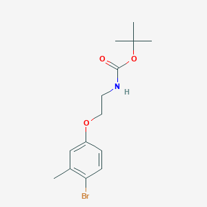 molecular formula C14H20BrNO3 B1467872 1,1-Dimethylethyl {2-[(4-bromo-3-methylphenyl)oxy]ethyl}carbamate CAS No. 1007579-17-0