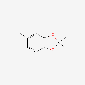 molecular formula C10H12O2 B14678786 2,2,5-Trimethyl-2H-1,3-benzodioxole CAS No. 39237-14-4