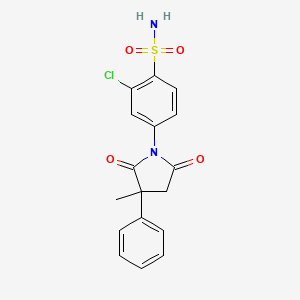 2-Chloro-4-(2,5-dioxo-3-methyl-3-phenyl-1-pyrrolidinyl)benzenesulfonamide