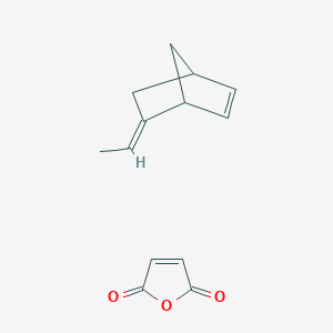 molecular formula C13H14O3 B14678852 (5E)-5-ethylidenebicyclo[2.2.1]hept-2-ene;furan-2,5-dione CAS No. 34011-82-0