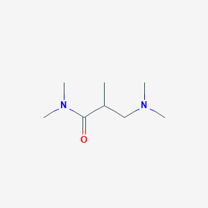 molecular formula C8H18N2O B14678858 3-(Dimethylamino)-N,N,2-trimethylpropanamide CAS No. 38872-39-8