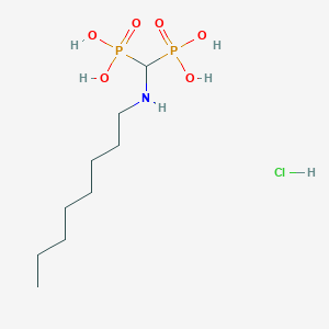 molecular formula C9H24ClNO6P2 B14678875 [(Octylamino)methanediyl]bis(phosphonic acid) hydrochloride CAS No. 32545-68-9