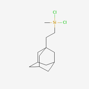 molecular formula C13H22Cl2Si B14678883 Silane, dichloromethyl(2-tricyclo(3.3.1.13,7)dec-1-ylethyl)- CAS No. 37843-12-2