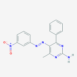 4-Methyl-5-[(3-nitrophenyl)diazenyl]-6-phenylpyrimidin-2-amine