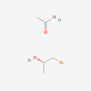 molecular formula C5H11BrO3 B14678911 Acetic acid--(2S)-1-bromopropan-2-ol (1/1) CAS No. 39968-99-5