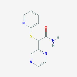 molecular formula C11H10N4OS B14678940 alpha-2-Pyridylthiopyrazineacetamide CAS No. 32081-44-0