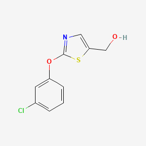 molecular formula C10H8ClNO2S B1467896 [2-(3-Chlorophenoxy)thiazol-5-yl]methanol CAS No. 867315-09-1