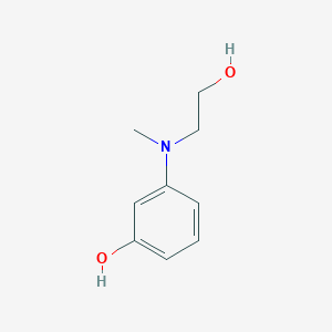 molecular formula C9H13NO2 B14678985 Phenol, 3-[(2-hydroxyethyl)methylamino]- CAS No. 34920-69-9