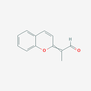 molecular formula C12H10O2 B14679051 2-(2H-1-Benzopyran-2-ylidene)propanal CAS No. 38205-36-6