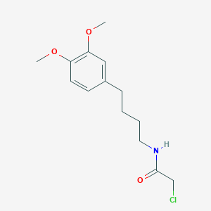 molecular formula C14H20ClNO3 B14679076 2-Chloro-N-[4-(3,4-dimethoxyphenyl)butyl]acetamide CAS No. 33760-10-0