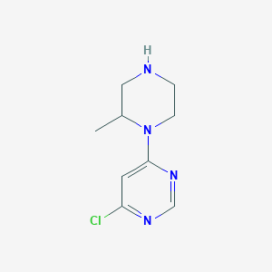 molecular formula C9H13ClN4 B1467908 4-Chloro-6-(2-methylpiperazin-1-yl)pyrimidine CAS No. 1289677-16-2
