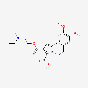 Pyrrolo(2,1-a)isoquinoline-2,3-dicarboxylic acid, 5,6-dihydro-7,8-dimethoxy-, 2-(2-(diethylamino)ethyl) ester