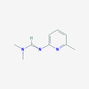 molecular formula C9H13N3 B14679112 N,N-Dimethyl-N'-(6-methylpyridin-2-yl)methanimidamide CAS No. 36172-52-8