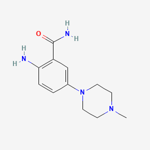 molecular formula C12H18N4O B1467912 2-Amino-5-(4-methyl-piperazin-1-yl)-benzamide CAS No. 1152237-43-8