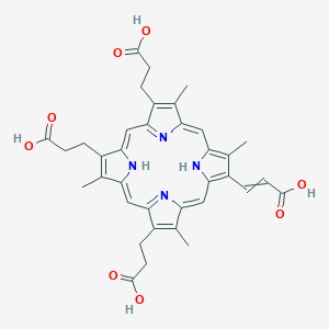 3-[8,12,17-Tris(2-carboxyethyl)-3,7,13,18-tetramethylporphyrin-2-yl]prop-2-enoic acid