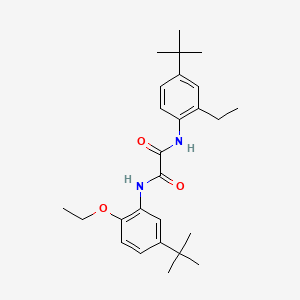 molecular formula C26H36N2O3 B14679140 Ethanediamide, N-[5-(1,1-dimethylethyl)-2-ethoxyphenyl]-N'-[4-(1,1-dimethylethyl)-2-ethylphenyl]- CAS No. 35001-51-5