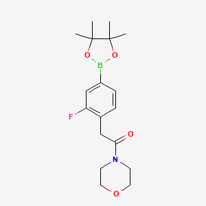 2-[2-Fluoro-4-(4,4,5,5-tetramethyl-[1,3,2]dioxaborolan-2-yl)-phenyl]-1-morpholin-4-yl-ethanone