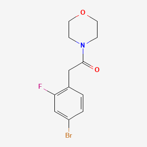 molecular formula C12H13BrFNO2 B1467916 2-(4-Bromo-2-fluorophenyl)-1-morpholin-4-yl-ethanone CAS No. 1092563-30-8