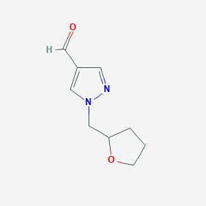 1-((tetrahydrofuran-2-yl)methyl)-1H-pyrazole-4-carbaldehyde
