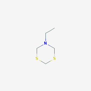 molecular formula C5H11NS2 B14679217 5-Ethyl-1,3,5-dithiazinane CAS No. 34866-40-5