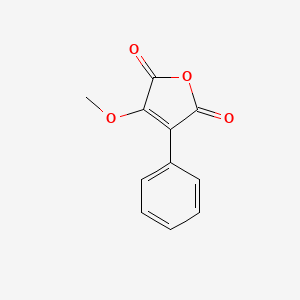 molecular formula C11H8O4 B14679225 2,5-Furandione, 3-methoxy-4-phenyl- CAS No. 35369-28-9