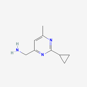 (2-Cyclopropyl-6-methylpyrimidin-4-yl)methanamine