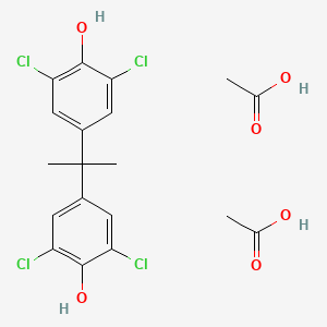 Acetic acid;2,6-dichloro-4-[2-(3,5-dichloro-4-hydroxyphenyl)propan-2-yl]phenol