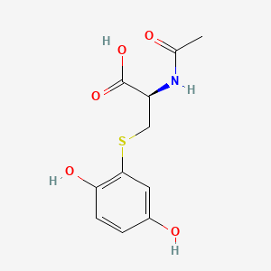 molecular formula C11H13NO5S B14679292 N-Acetyl-S-(2,5-dihydroxyphenyl)cysteine CAS No. 39484-09-8