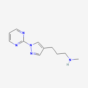 molecular formula C11H15N5 B1467933 methyl({3-[1-(pyrimidin-2-yl)-1H-pyrazol-4-yl]propyl})amine CAS No. 1344341-36-1