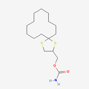 1,4-Dithiaspiro(4.11)hexadecane-2-methanol, carbamate