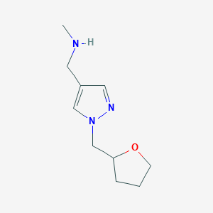 molecular formula C10H17N3O B1467936 methyl({1-[(oxolan-2-yl)methyl]-1H-pyrazol-4-yl}methyl)amine CAS No. 1342381-45-6