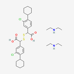 alpha,alpha'-Di(m-chloro-p-cyclohexylphenyl)-alpha',alpha'-dithiodiacetic acid diethylammonium