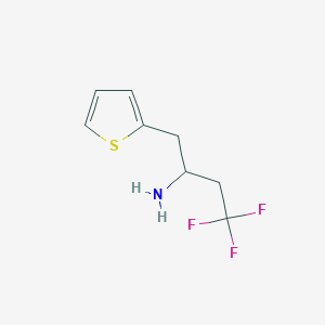 molecular formula C8H10F3NS B1467941 4,4,4-三氟-1-(噻吩-2-基)丁-2-胺 CAS No. 1250031-52-7
