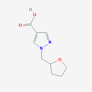 molecular formula C9H12N2O3 B1467943 1-((tetrahydrofuran-2-yl)methyl)-1H-pyrazole-4-carboxylic acid CAS No. 1248774-64-2