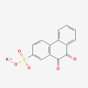 molecular formula C14H7KO5S B14679431 2-Phenanthrenesulfonic acid, 9,10-dihydro-9,10-dioxo-, potassium salt CAS No. 33284-72-9