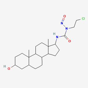 1-(2-chloroethyl)-3-(3-hydroxy-10,13-dimethyl-2,3,4,5,6,7,8,9,11,12,14,15,16,17-tetradecahydro-1H-cyclopenta[a]phenanthren-17-yl)-1-nitrosourea