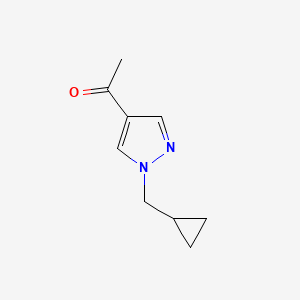 molecular formula C9H12N2O B1467949 1-[1-(环丙基甲基)-1H-吡唑-4-基]乙酮 CAS No. 1343619-35-1