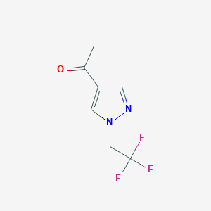 molecular formula C7H7F3N2O B1467950 1-(1-(2,2,2-trifluoroethyl)-1H-pyrazol-4-yl)ethan-1-one CAS No. 1343677-86-0