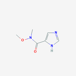 molecular formula C6H9N3O2 B1467952 N-methoxy-N-methyl-1H-imidazole-5-carboxamide CAS No. 1467581-69-6