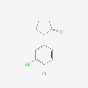 molecular formula C11H10Cl2O B1467956 2-(3,4-Dichlorophenyl)cyclopentan-1-one CAS No. 1247609-07-9