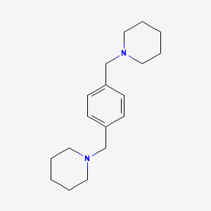 molecular formula C18H28N2 B14679582 1-[[4-(Piperidin-1-ylmethyl)phenyl]methyl]piperidine CAS No. 36997-13-4