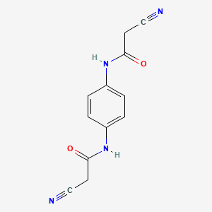 molecular formula C12H10N4O2 B14679585 Acetamide, N,N'-1,4-phenylenebis[2-cyano- CAS No. 36394-53-3