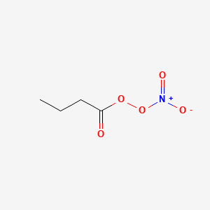 molecular formula C4H7NO5 B14679596 Peroxide, nitro 1-oxobutyl CAS No. 27746-48-1