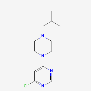 molecular formula C12H19ClN4 B1467962 4-Chloro-6-(4-isobutylpiperazin-1-yl)pyrimidine CAS No. 1478786-81-0